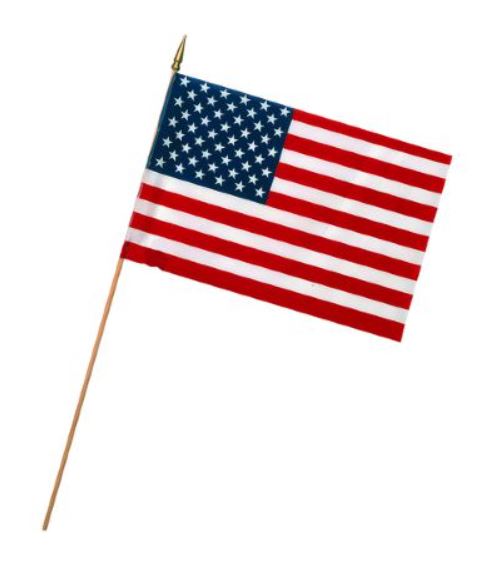 Valley Forge United States Cotton Stick Flag - 8" x 12"