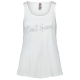 Coast Guard Womens Rhinestone Paris Flowy Tank Top
