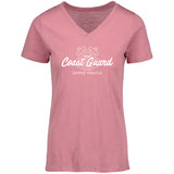 Coast Guard Womens Semper Paratus Anchor Emblem V-Neck Short Sleeve T-Shirt