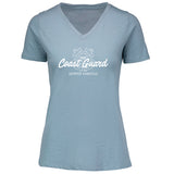 Coast Guard Womens Semper Paratus Anchor Emblem V-Neck Short Sleeve T-Shirt