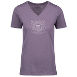 Coast Guard Womens Emblem Ringspun Slub V-Neck Short Sleeve T-Shirt