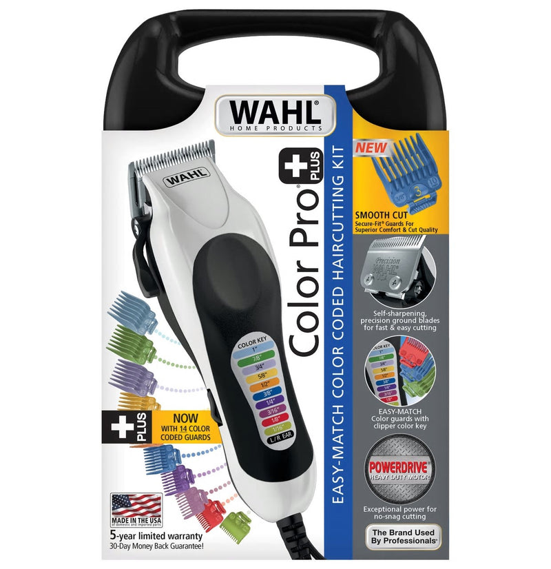 Wahl Color Pro Plus Haircut Clipper Kit with Attachments