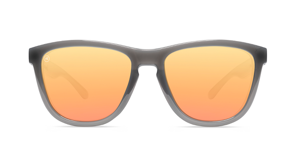 Knockaround Sport Glossy Gray Frame - Peach Lens - Polarized Sunglasses