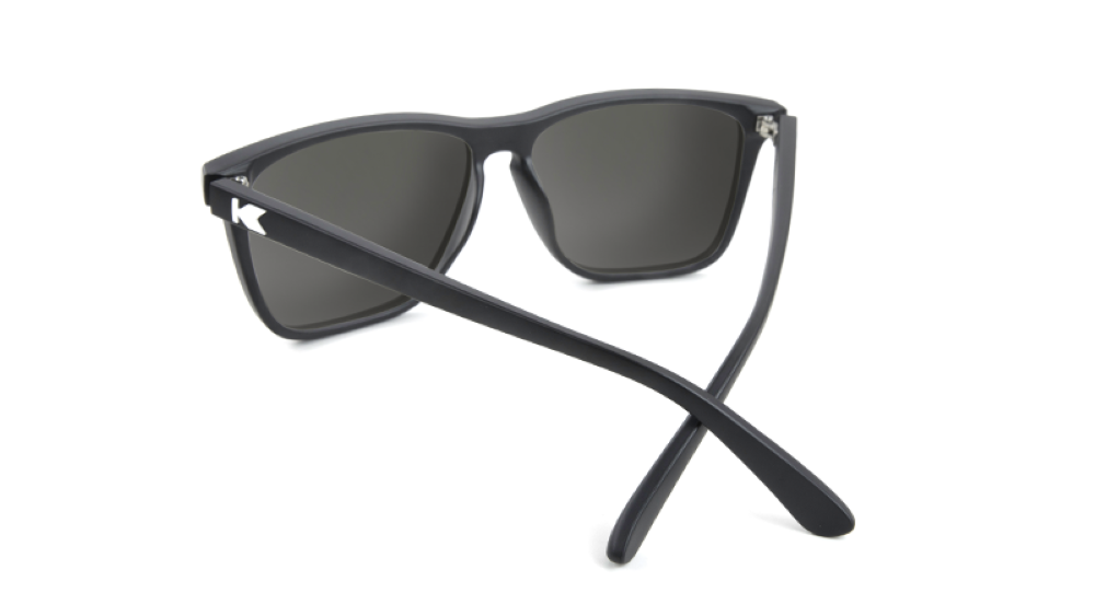 Knockaround Fast Lanes Matte Black Frame - Blue Moonshine Lens - Polarized Sunglasses