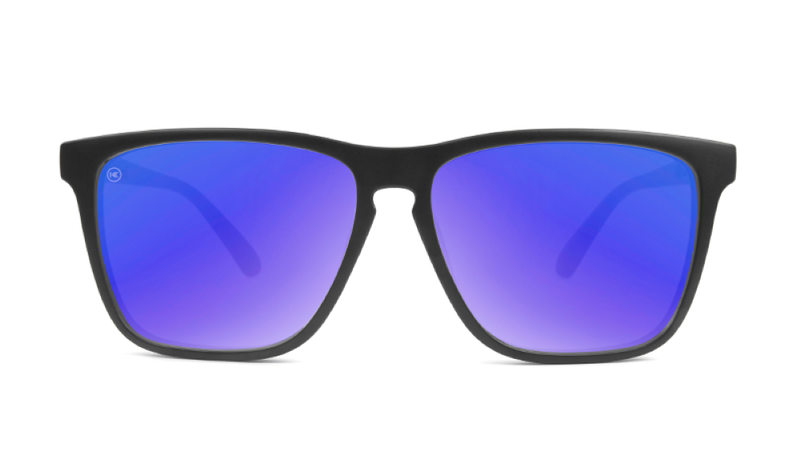 Knockaround Fast Lanes Matte Black Frame - Blue Moonshine Lens - Polarized Sunglasses