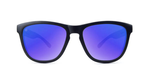 Knockaround Premiums Matte Black Frame - Blue Moonshine Lens - Polarized Sunglasses