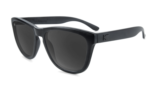 Knockaround Premiums Matte Black Frame - Black Smoke Lens - Polarized Sunglasses