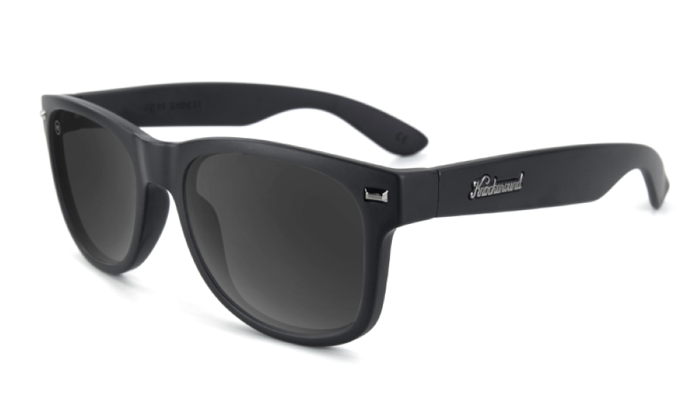 Knockaround Fort Knocks Matte Black Frame - Black Smoke Lens - Polarized Sunglasses