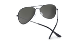 Knockaround Mile Highs Black Metallic Frame - Black Smoke Lens - Polarized Sunglasses