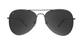 Knockaround Mile Highs Black Metallic Frame - Black Smoke Lens - Polarized Sunglasses