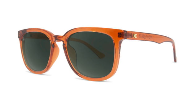 Knockaround Paso Robles Glossy Desert Orange Frame - Aviator Green Lens - Polarized Sunglasses