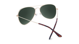 Knockaround Mile Highs Gold Metallic Frame - Aviator Green Lens - Polarized Sunglasses