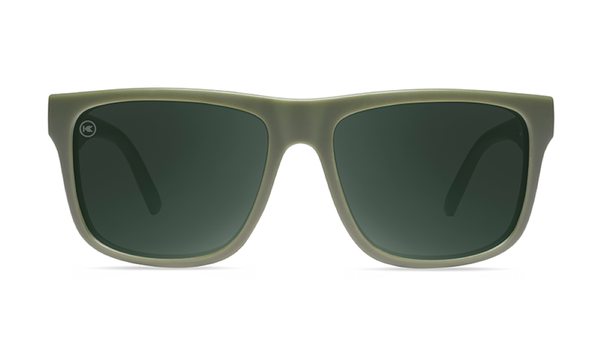 Knockaround Torrey Pines Matte Army Green Frame - Aviator Green Lens - Polarized Sunglasses