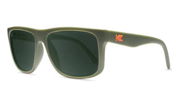 Knockaround Torrey Pines Matte Army Green Frame - Aviator Green Lens - Polarized Sunglasses