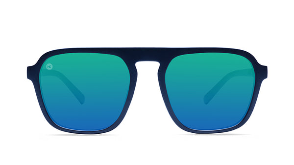 Knockaround Pacific Palisades Rubberized Navy Rider Frame - Green Moonshine Lens - Polarized Sunglasses