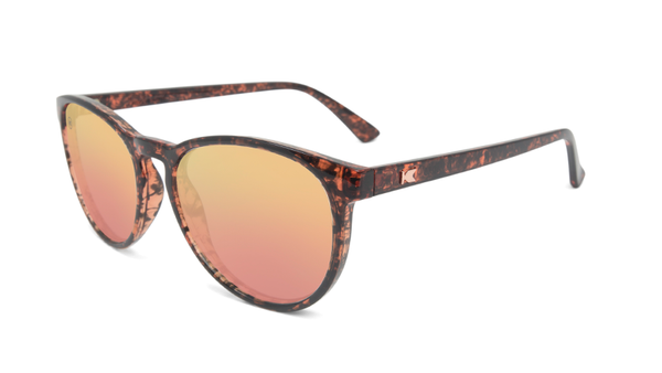 Knockaround Mai Tais Pink Tortoise Frame - Rose Gold Lens - Polarized Sunglasses