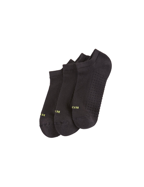 HUE Womens Air Cushion No Show Socks - 3 Pack