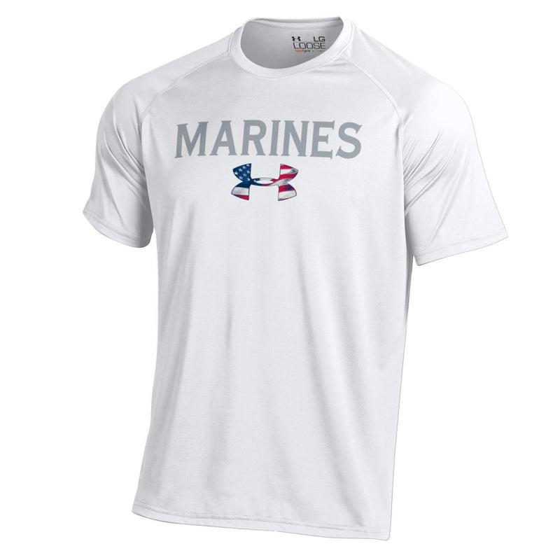 Marines Under Armour Mens Flag Tech T-Shirt