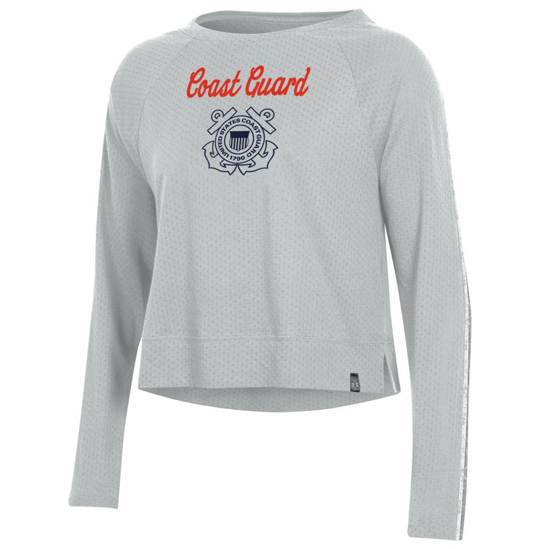 Coast Guard Under Armour Womens Meta Mesh Crew Neck Long Sleeve Shirt