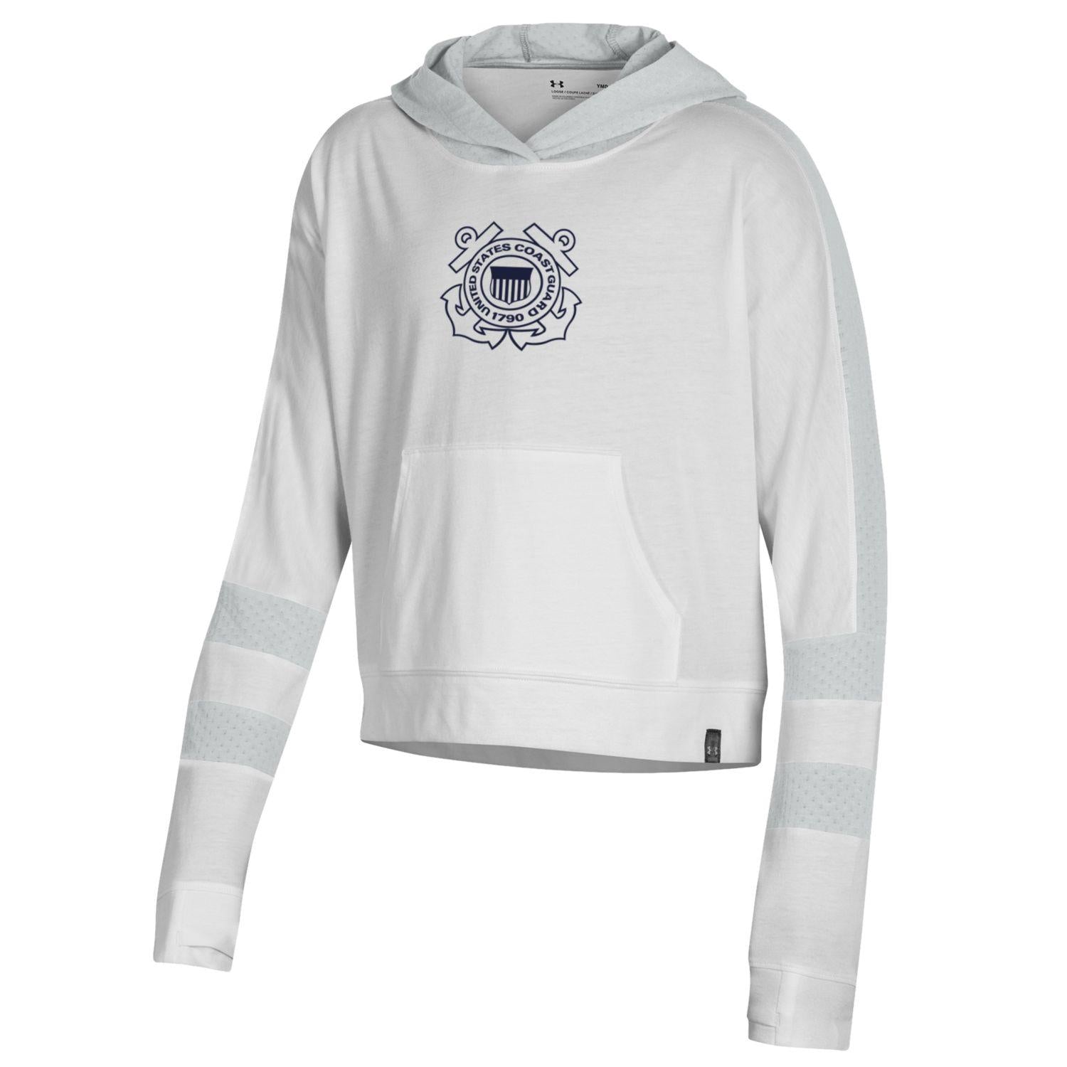 Coast Guard Under Armour Youth Girls Meta Mesh Hoodie