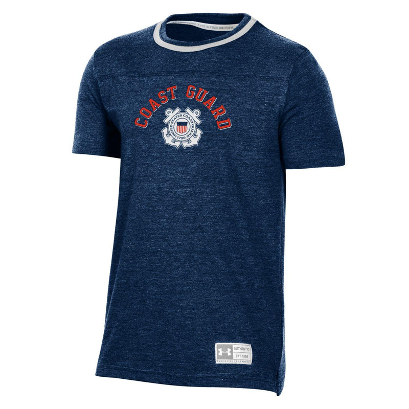 Coast Guard Under Armour Youth Gameday Ringer Short Sleeve T-Shirt
