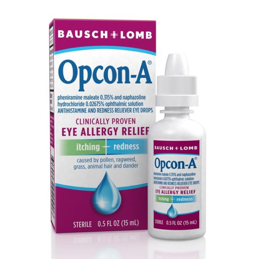 BAUSCH + LOMB Opcon-A Allergy Relief Eye Drops - 0.5 oz