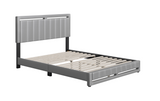 Boyd Bethel 14 Slat Faux Leather Platform Bed - Queen