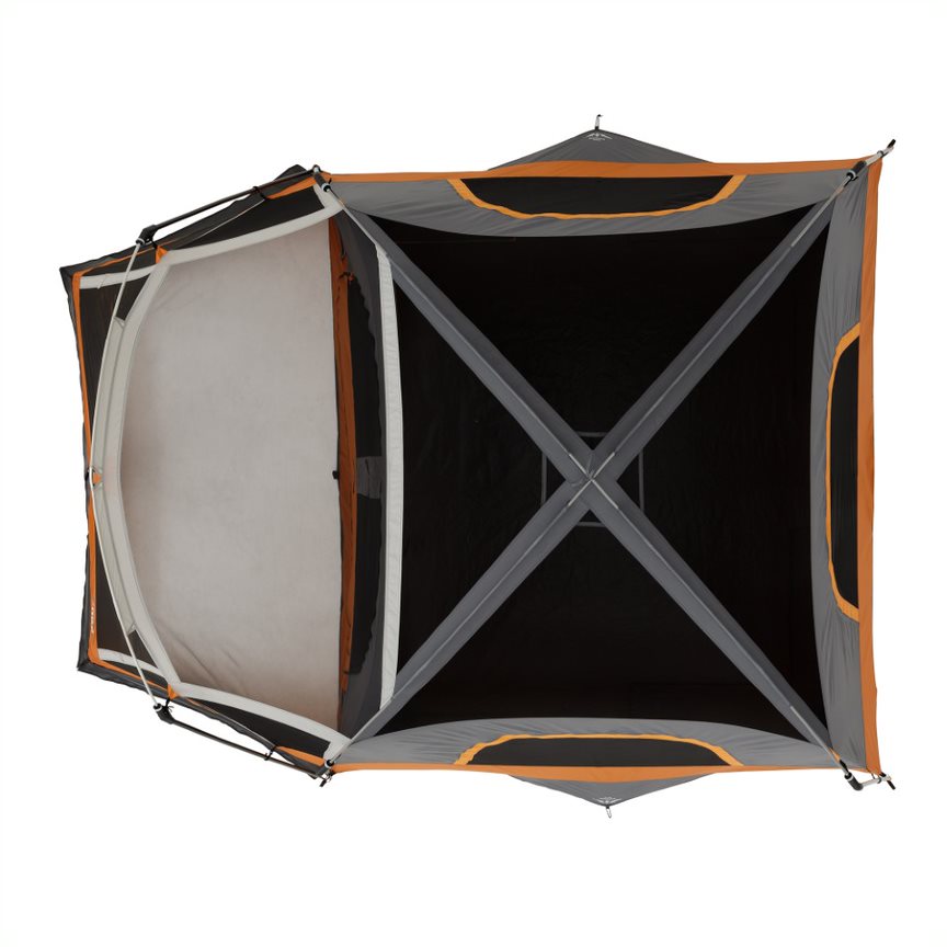 Core 6P Straight Wall Cabin Tent w/ Screen Room