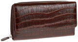 Mundi Big Fat Brown Wallet Clutch Organizer With Change Pocket