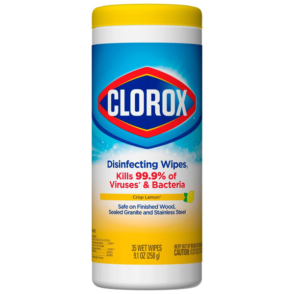 Clorox Disinfecting Wipes Bleach Free Cleaning Wipes - Crisp Lemon - 35 Count