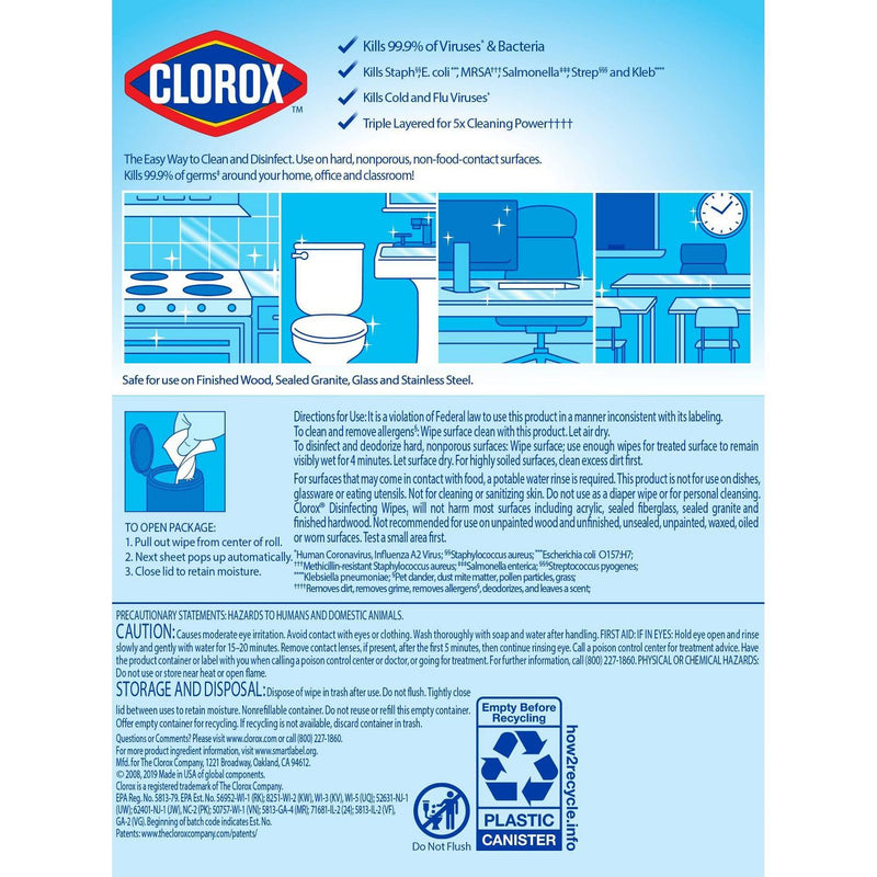 Clorox Disinfecting Wipes Bleach Free Cleaning Wipes - Fresh Scent -  35 Count