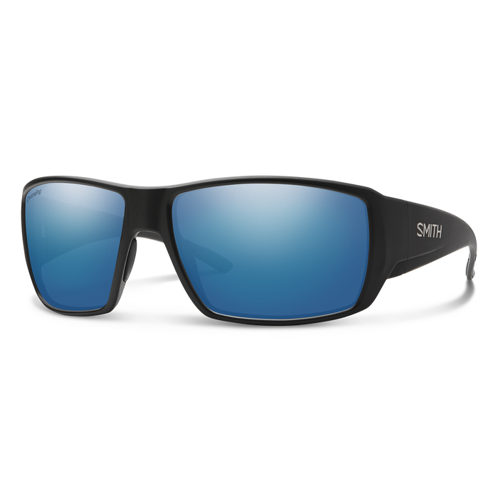 Smith Guide's Choice Matte Black Frame - ChromaPop Glass Polarized Blue Lens - Polarized Sunglasses