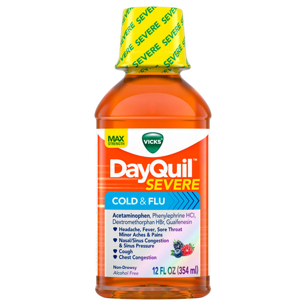 Vicks DayQuil Severe Cough Cold & Flu Relief Liquid - 12 oz.