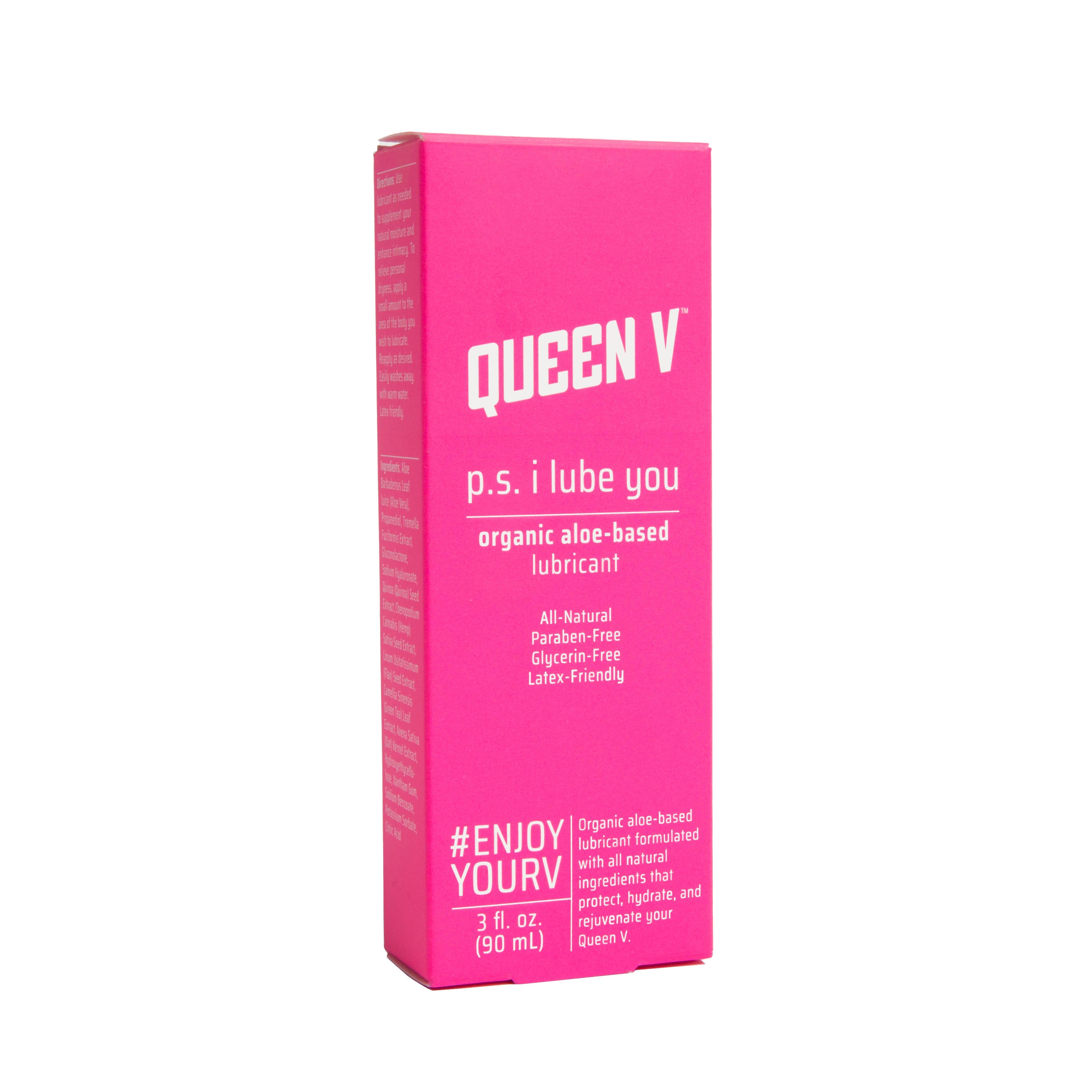 Queen V P.S. I Lube You Organic Aloe Based Personal Lubricant - 3 oz.