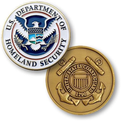 Coast Guard Challenge Coin - Department Of Homeland Security Coin