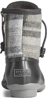 Sperry Womens Saltwater Plaid Wool Duck Boots