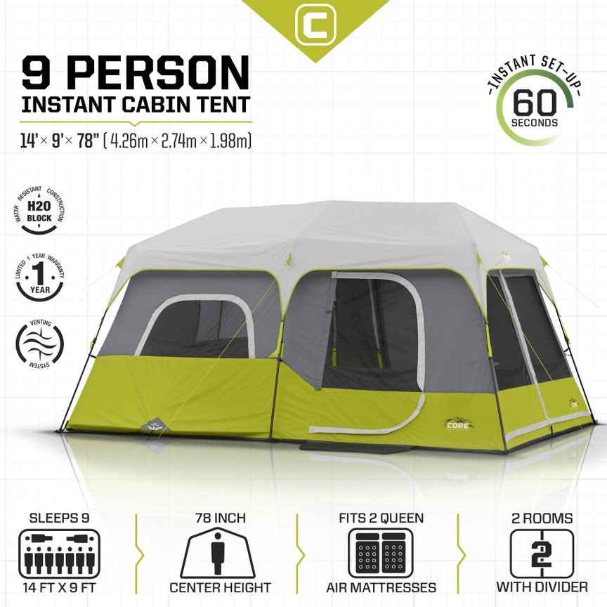 core instant tent Core 9P Instant Cabin Tent – ShopCGX