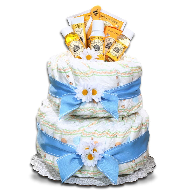 Alder Creek Gift Baskets - Boys Burt's Bees Diaper Cake