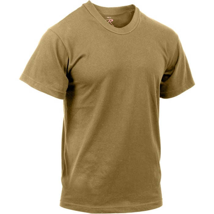 Rothco Mens Solid Color 100% Cotton T-Shirt - Brown - Size 3XL