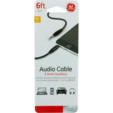 GE 6 ft. 3.5 mm Audio Auxiliary Cable