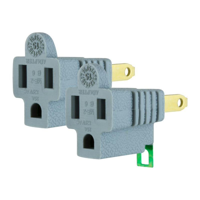 GE 15 Amp 125-Volt Polarized Grounding Plug Adapter