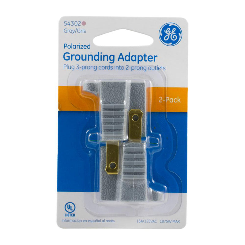 GE 15 Amp 125-Volt Polarized Grounding Plug Adapter