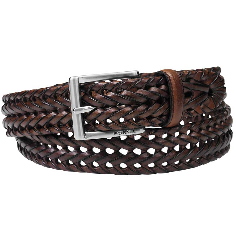 Fossil Mens Myles Braid Belt
