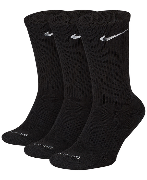Nike Mens Everyday Plus Cushion Training Crew Sock - 3 Pack