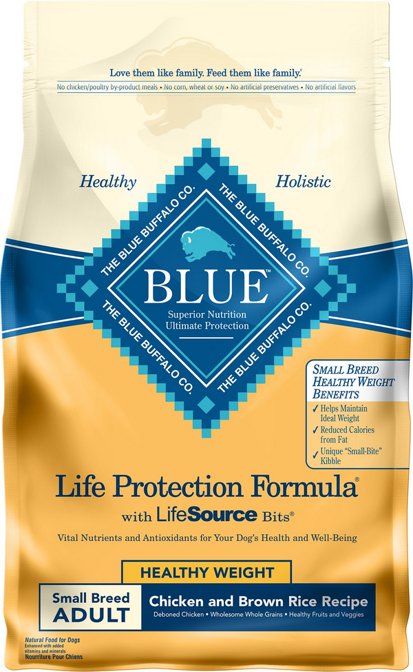 Blue Buffalo Life Protection Formula Small Breed Healthy Weight Adult Chicken and Brown Rice Recipe Dry Dog Food - 6 lbs.