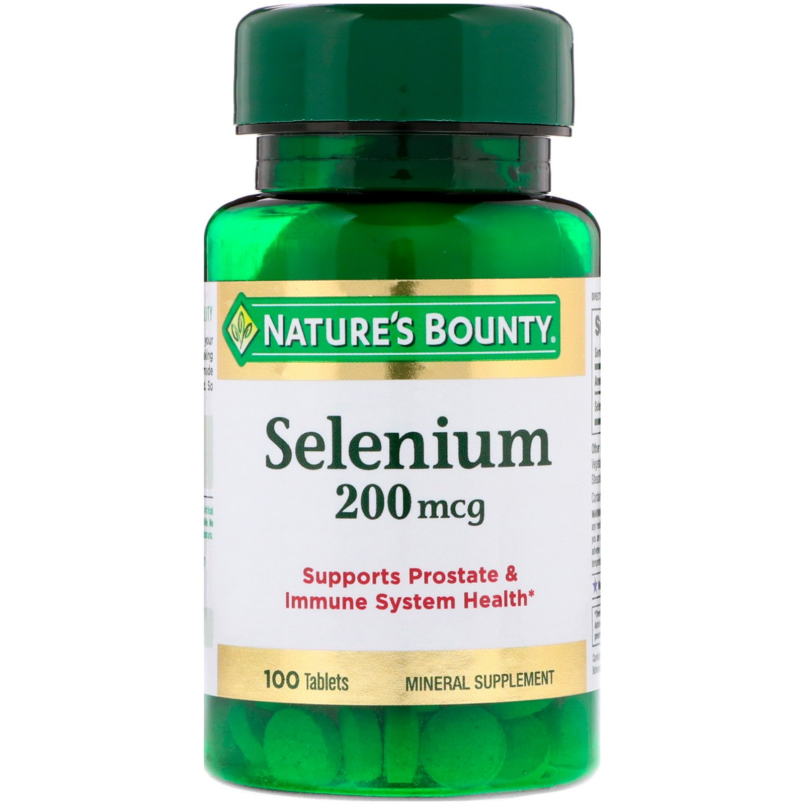 Nature's Bounty Mineral Supplement Natural High Selenium Yeast Tablets - 200mcg - 100 count