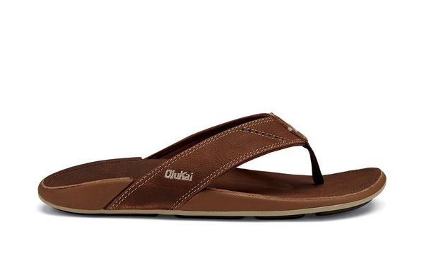 OluKai Mens Nui Leather Beach Sandal