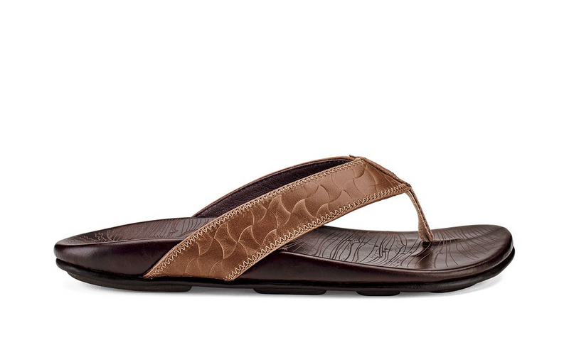 OluKai Mens Hikianalia Leather Beach Sandal