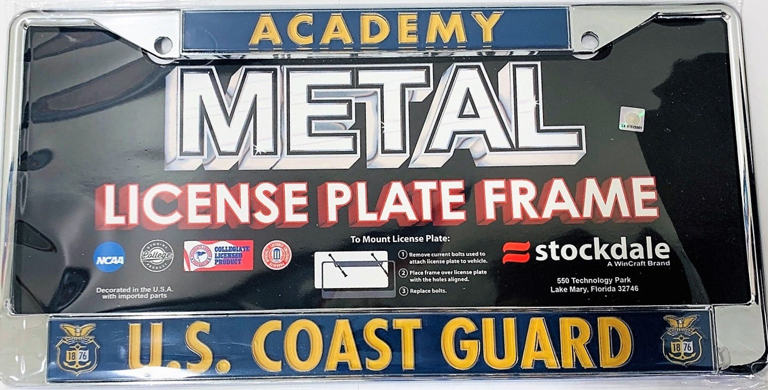 Coast Guard Academy Word Mark License Plate Frame
