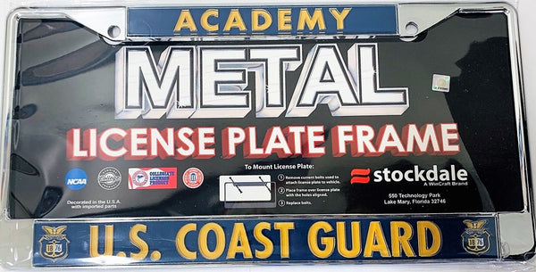 Coast Guard Academy Word Mark License Plate Frame